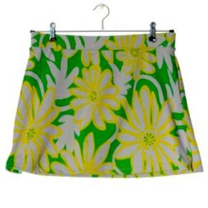 Zara floral pull-on knit mini skirt